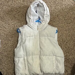 Charlotte Russe White Hooded Vest